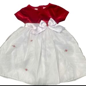 Red and White Dress with Bow